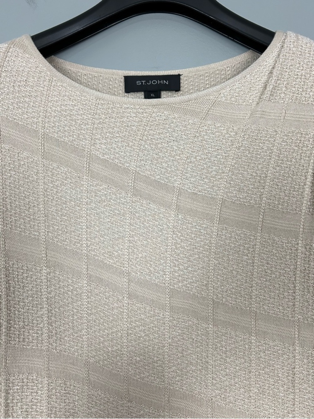 St. John Cashmere Blend Chenille Tunic Sweater Women’s Size XL Wool Draping Wrap - Picture 2 of 9